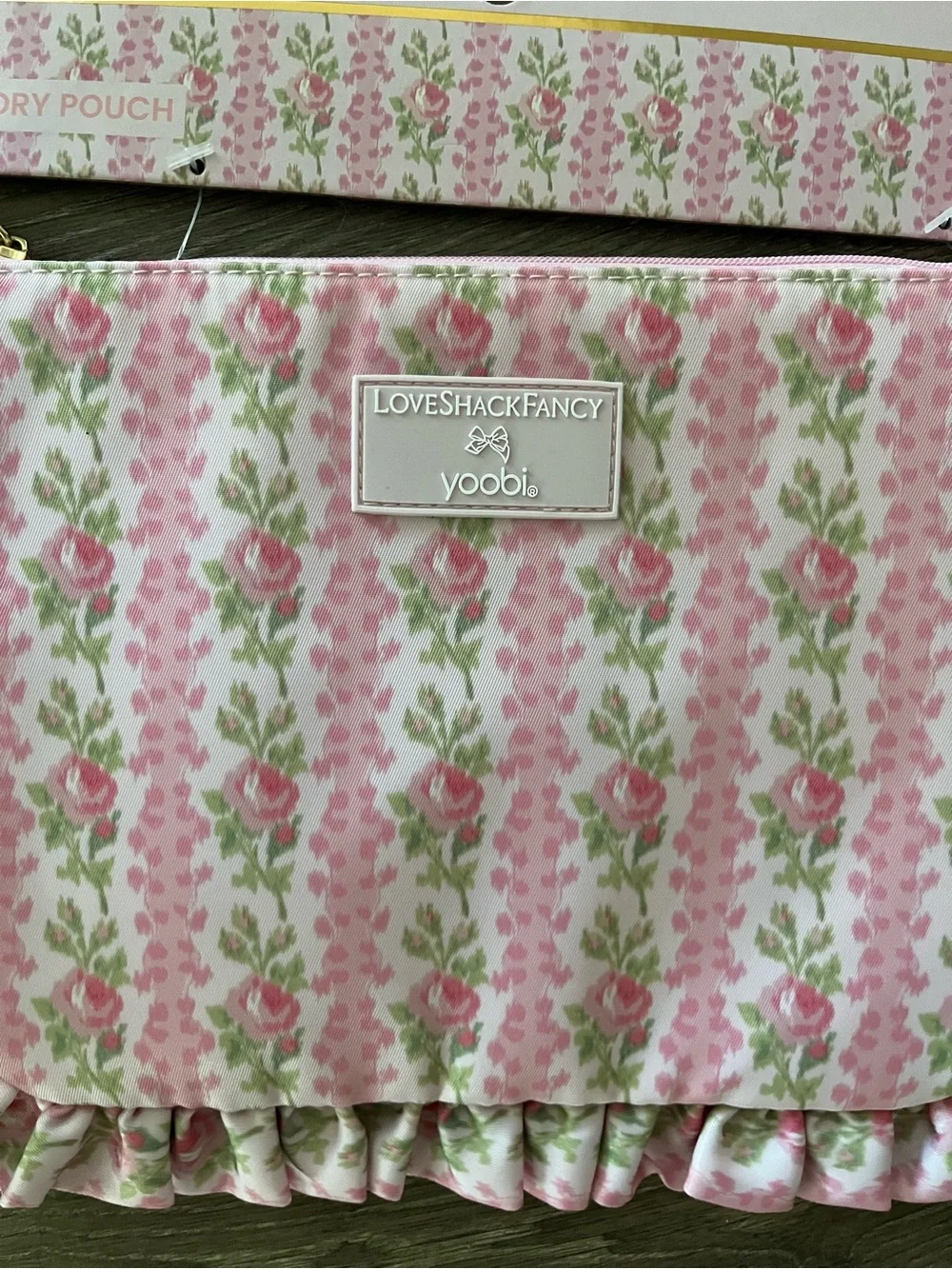 NWT Target x LoveShackFancy Pink Bow Bag and Floral Accessory Pouch